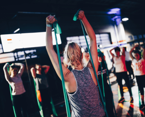 Group of women working out
