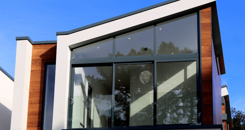 External photo of architectural windows