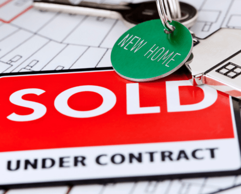 Sold real estate sign